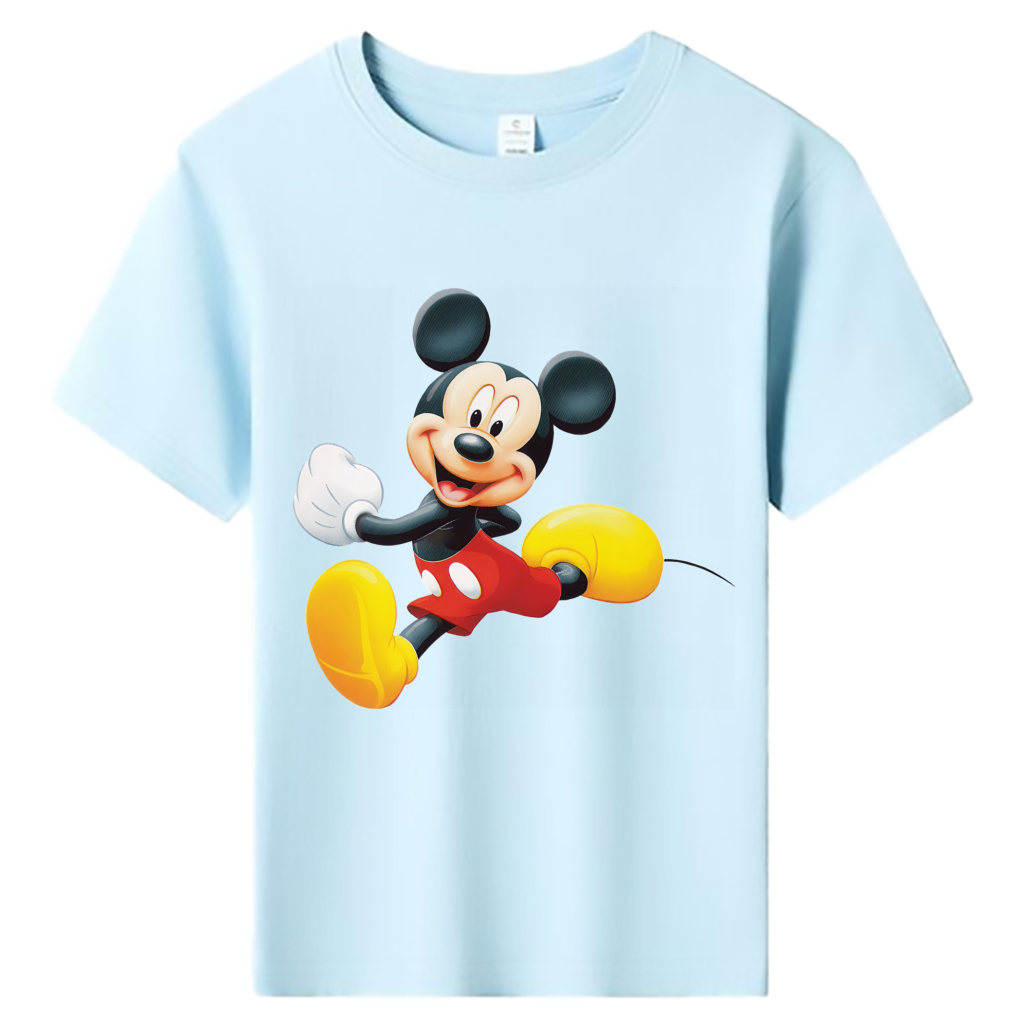 ミッキーマウス Mickey Mouse 綿100％キッズTシャツ（フロントプリント）